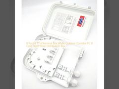 8 منافذ FTTH صندوق طرفي أبيض ممر خارجي PC 8 صندوق توزيع الألياف البصرية الأساسية