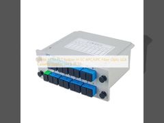 الفاصل الأبيض FTTH PLC في SC APC / UPC الألياف البصرية LGX كاسيت الفاصل 1x4 8 16 32