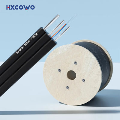 شراء LSZH GJYXCH كابل قطرة الألياف ذات الدعم الذاتي لـ FTTH في الهواء الطلق 1 Core 1KM 9/125 G657A تصنيع عبر الإنترنت
