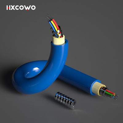 شراء Dustproof Single Mode Outdoor 2-288 Core Flexible Spiral Steel Armored Fiber Optical Cable التصنيع عبر الإنترنت
