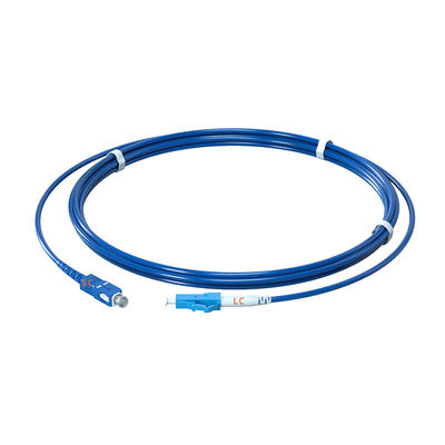 شراء Single Mode 9/125 G652D Simplex SC/UPC-LC/UPC Armored Fiber Optic Patch Cord for Signal Transfer التصنيع عبر الإنترنت