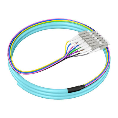 شراء PVC LSZH HXCOWO Novel 12-Color 12-Core LC FC SC ST UPC/APC Single Mode G657A/G652D 0.9mm MM Fiber Pigtails التصنيع عبر الإنترنت