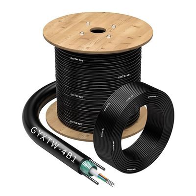 شراء Outdoor Drop Armoured Fiber Optical Cable HXCOWO FTTX Solution GYXTW 4 6 8 12 Cores التصنيع عبر الإنترنت