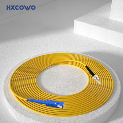 شراء FTTX Fiber Optic Patch Cord with HXCOWO SC FC Connectors and SM Indoor Armored Cable التصنيع عبر الإنترنت