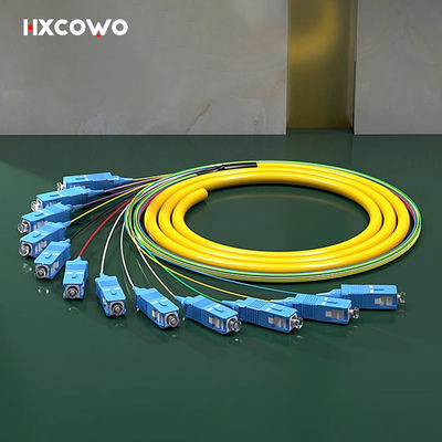 شراء 12 Core SC UPC APC LC FC ST E2000 SM MM OM2 OM3 OM4 Fiber Optic Pigtail Ribbon Patch Cord التصنيع عبر الإنترنت