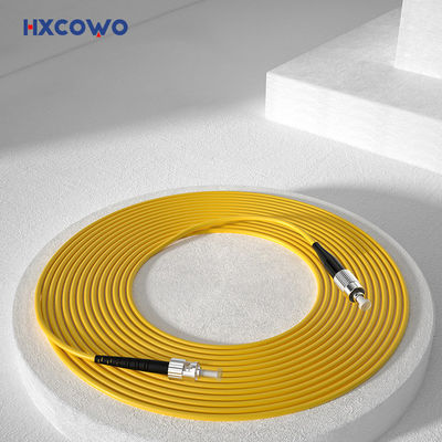 شراء HXCOWO الوضع الواحد 9/125 OS2 FC إلى ST Simplex OFNR 2.0mm كابل الألياف الضوئية المدرع تصنيع عبر الإنترنت