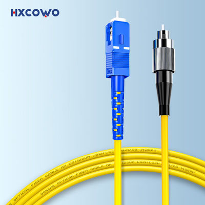 شراء HXCOWO Indoor Outdoor 1 2 4 Core G657A1 FTTH Armored Fiber Optic Cable Patch With SC FC Connector التصنيع عبر الإنترنت