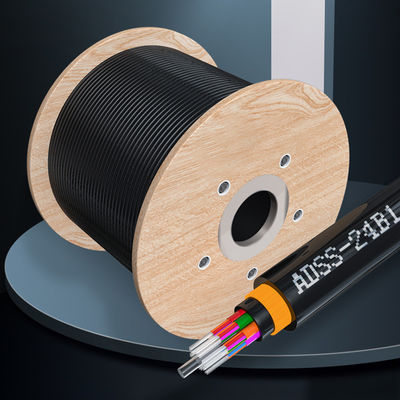 شراء Double Jacket G652D ADSS All Dielectric Self Supporting Black ADSS Fiber Optic التصنيع عبر الإنترنت