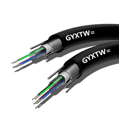 شراء Black Outdoor Armored Fiber Optic Cable G652D Duct Optical Fiber Cable التصنيع عبر الإنترنت