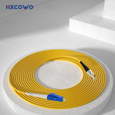 شراء HXCOWO SM SX G657A2 LC/UPC-FC 2 3mm LSZH Armored Fiber Optic Cable Patch for Wifi Network التصنيع عبر الإنترنت