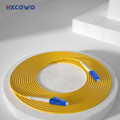 شراء HXCOWO FTTH Simplex Fiber LC APC UPC G652D/G657A1 SM Jumper Armored Fiber Optic Cable Patch التصنيع عبر الإنترنت
