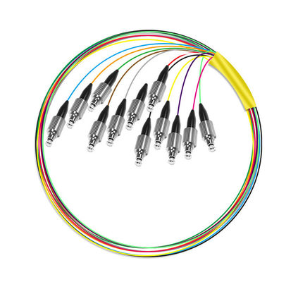 شراء speed HXCOWO 12 Core G652D LSZH FC Fanout Bunchy Breakout Fiber Optic Pigtail for 4g Network التصنيع عبر الإنترنت