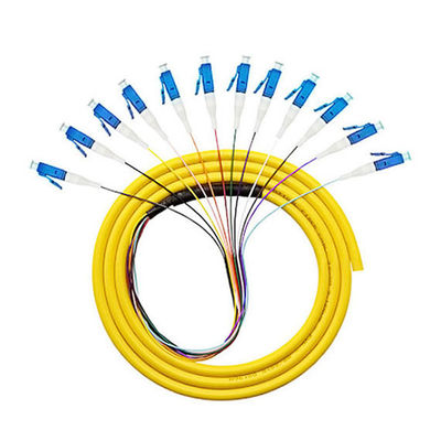 شراء 12 Core LC FTTH 0.9mm OM2 OM3 Fiber Optic Pigtail for Smooth Signal Transmission التصنيع عبر الإنترنت