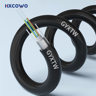 شراء كابل الألياف الضوئية GYXTW G657A G652D مدرع خارجي أحادي الوضع OS2 4 6 12 24 Core تصنيع عبر الإنترنت
