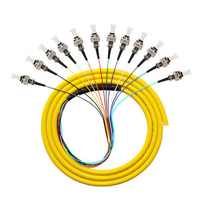 شراء Multimode 50/125 62.5/125 SM 12 Cores Coated Fiber Optic Pigtail for 4g Network Solution التصنيع عبر الإنترنت