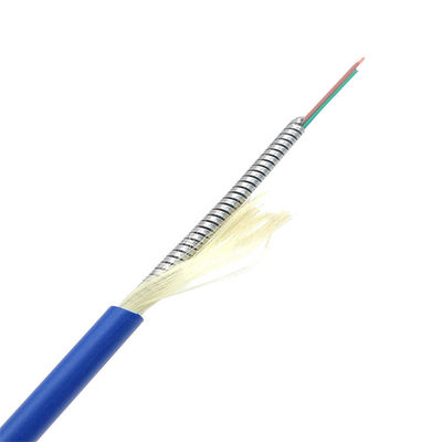 شراء Stainless Steel OM3 OM4 Armored Fiber 6 Core G652D PVC LSZH التصنيع عبر الإنترنت