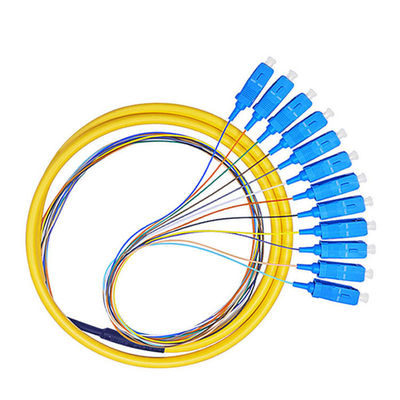 شراء Customized Lengths HXCOWO 12 Color Multimode OM4 SC Connector 0.9mm Fiber Optic Pigtail التصنيع عبر الإنترنت