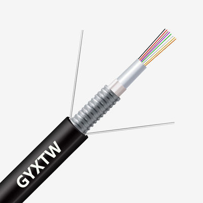 شراء Custom Length HXCOWO GYXTW G652D 2/4/6/8/12/24/24/48/96 Core Armoured Fiber Optic Cable التصنيع عبر الإنترنت