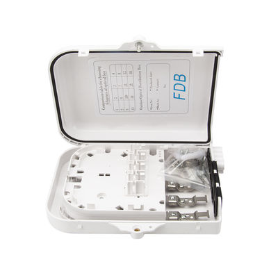 شراء صندوق توزيع الألياف البصرية باللون الأسود والأبيض OEM FTTX 8 Core مع 1 8 PLC Splitter تصنيع عبر الإنترنت
