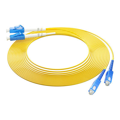 شراء شبكة LAN سلكية HXCOWO OM3 2core SC/UPC إلى LC/UPC MM 50/125 Duplex 3.0mm 2.0mm Fiber Optic Cable Patch تصنيع عبر الإنترنت