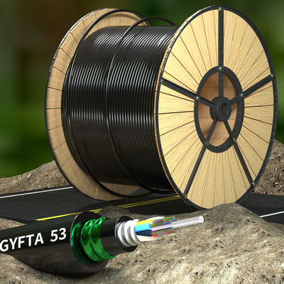 شراء كابل ألياف ضوئية مدرعة للخارج 12 قلب GYFTA53 كابل ضوئي مدرع تصنيع عبر الإنترنت