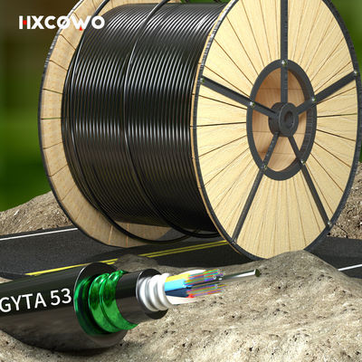 شراء G652D/G657A1/G657A2 Fiber Optic Cable GYTA53 6-288 Core for Telecom Comunication التصنيع عبر الإنترنت