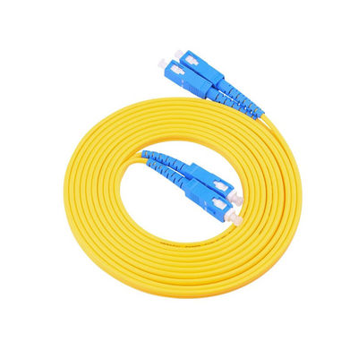 شراء PVC LSZH HXCOWO FTTH 1.6mm 2mm 3mm Duplex SC UPC Jumper 1.5m 3.5m Armored Fiber Optic Cable Patch التصنيع عبر الإنترنت