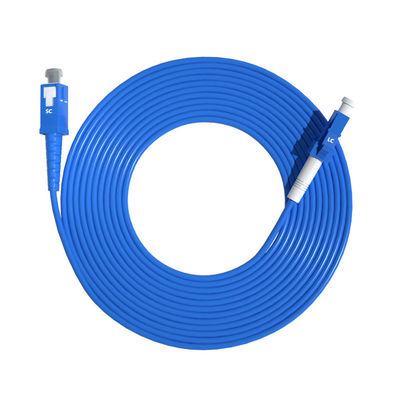 شراء HXCOWO Waterproof Single Mode Simplex 9/125 3.0mm SC-LC Armored Fiber Optic Cable Patch التصنيع عبر الإنترنت