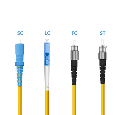 شراء شبكة واي فاي HXCOWO SC/FC/LC/ST/MTRJ/MU/DIN UPC APC Connector سلك التوصيل بالألياف الضوئية تصنيع عبر الإنترنت