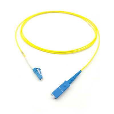 شراء SM LSZH 3mm SX 2M Stainless Steel Armored Fiber Optic Jumper Cable FTTH LC/UPC-SC/UPC التصنيع عبر الإنترنت