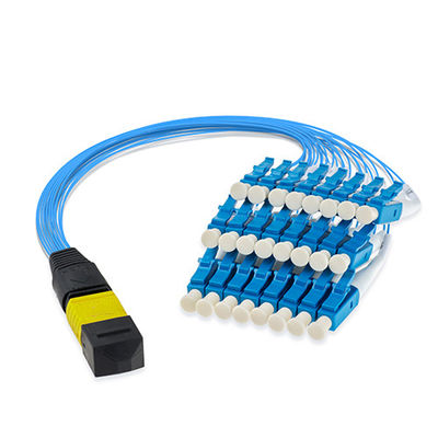 شراء حل الشبكة 72 الألياف OM4 50/125 كابل MPO متعدد الأوضاع مع طول مخصص تصنيع عبر الإنترنت
