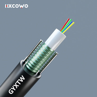 شراء كابل ألياف ضوئية GYXTW المدرع للخارج 2-288 النواة G652D / G657A1/ G657A2 نوع الألياف الطول المخصص تصنيع عبر الإنترنت