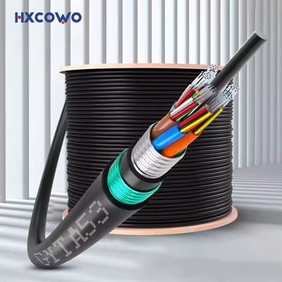شراء GYTA53 Outdoor Armored Fiber Optic Cable with 48/72/96/144 Core G652D/G657A1/G657A2 Fiber Type and Custom Length التصنيع عبر الإنترنت