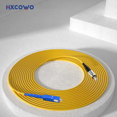 سلك الألياف الضوئية المعدل الألوان HXCOWO FTTH SC/FC UPC APC المدرع SM MM SX DX كابل الألياف الضوئية